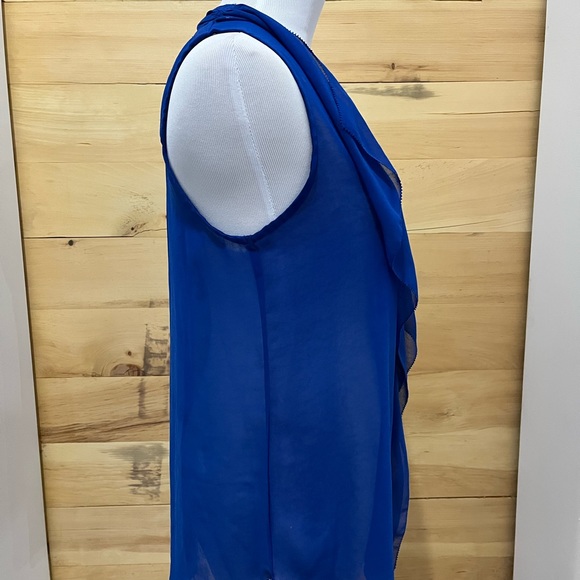 Simons Royal Blue Sleeveless Tank Top Blouse Size M - Picture 2 of 4